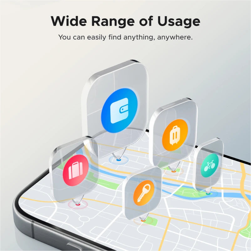 【 Charging Model 】Smart Tag Bluetooth Item Finder USB C Rechargeable Battery Last 1 Year Tracker for Apple Find My (Ios Only)