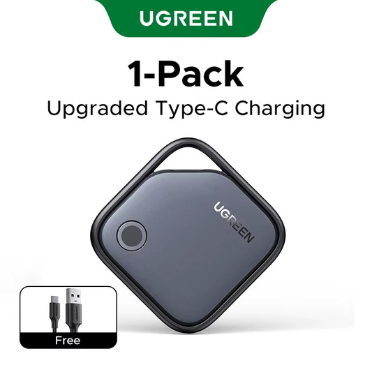 【 Charging Model 】Smart Tag Bluetooth Item Finder USB C Rechargeable Battery Last 1 Year Tracker for Apple Find My (Ios Only)