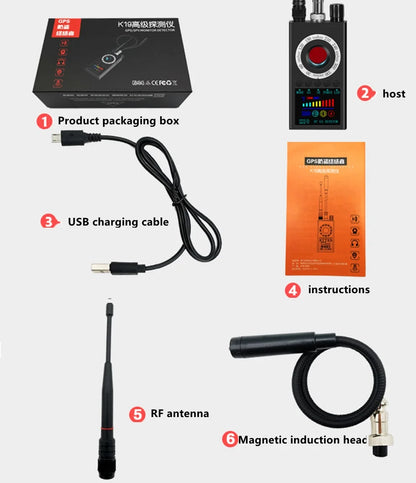Protektec K19 Pro — Hidden Camera & GPS Tracker Detector